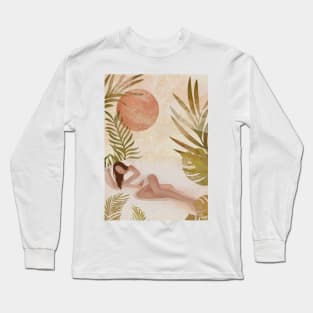 Tropic print leaves Long Sleeve T-Shirt